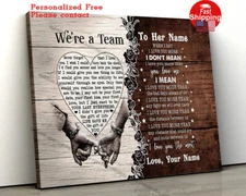 Personalized Family Poster We're a team Never Forget that I love you the gift...