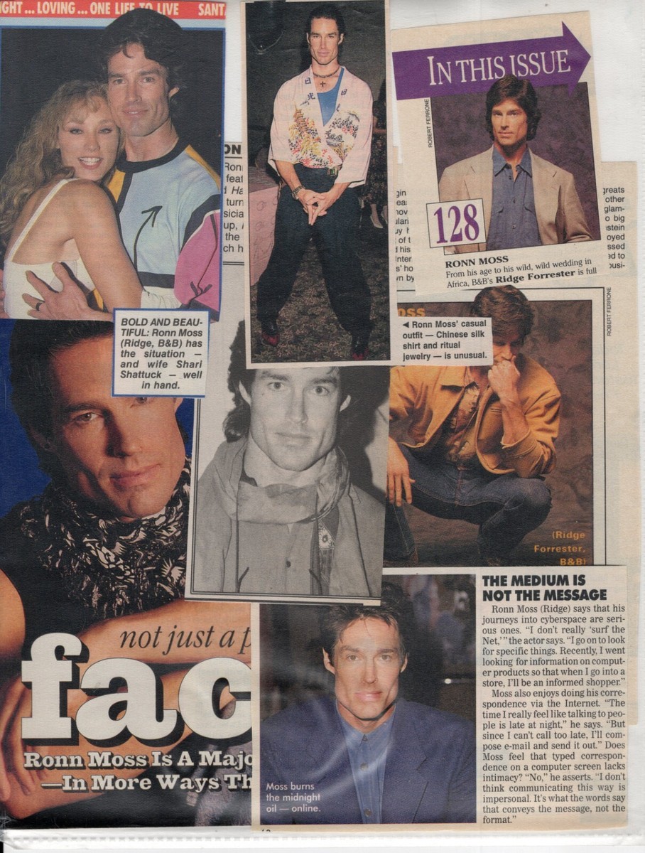 【R&B】Ronnie Moss Ronn Moss Original Clipping Magazine Photo lot #B6661 | eBay
