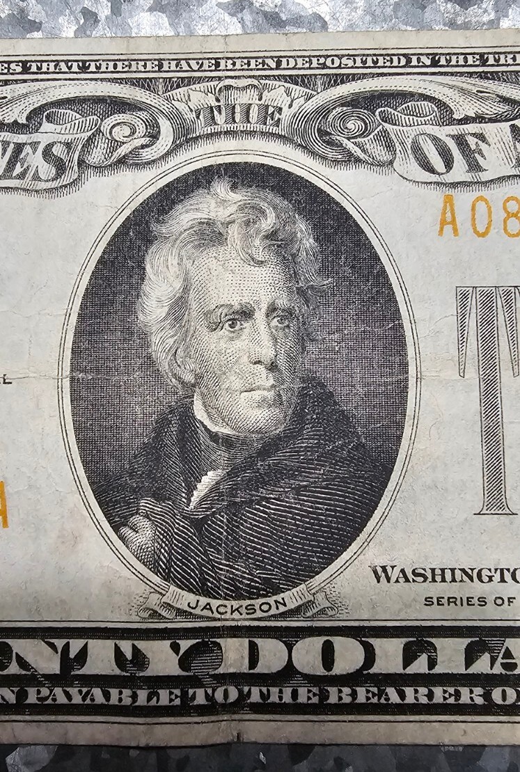 Series of 1928 20 Gold Certificate Twenty Dollar Bill FR 2402 Free