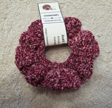 Scrunchie Velvet Handmade Crochet Hair Luxurious Hair Accessory in Purple