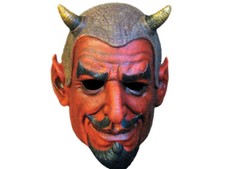 Ol' Scratch Devil Mask Demon Horns Halloween Party Costume Red Haunted House New