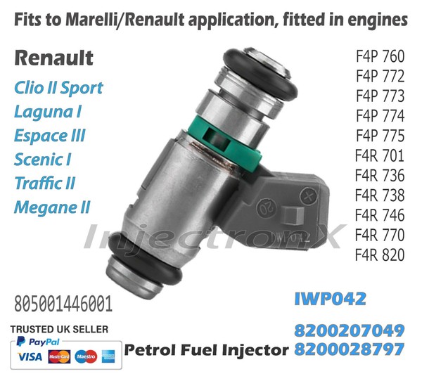 Benzin EinspritzdüSe IWP042 8200207049 FüR Renault 1.8 F4P 2.0 F4R Motoren-image