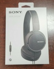 Sony ZX MDR-ZX110A Stereo OnEar Headphones Headset Black with Mic Microphone NEW