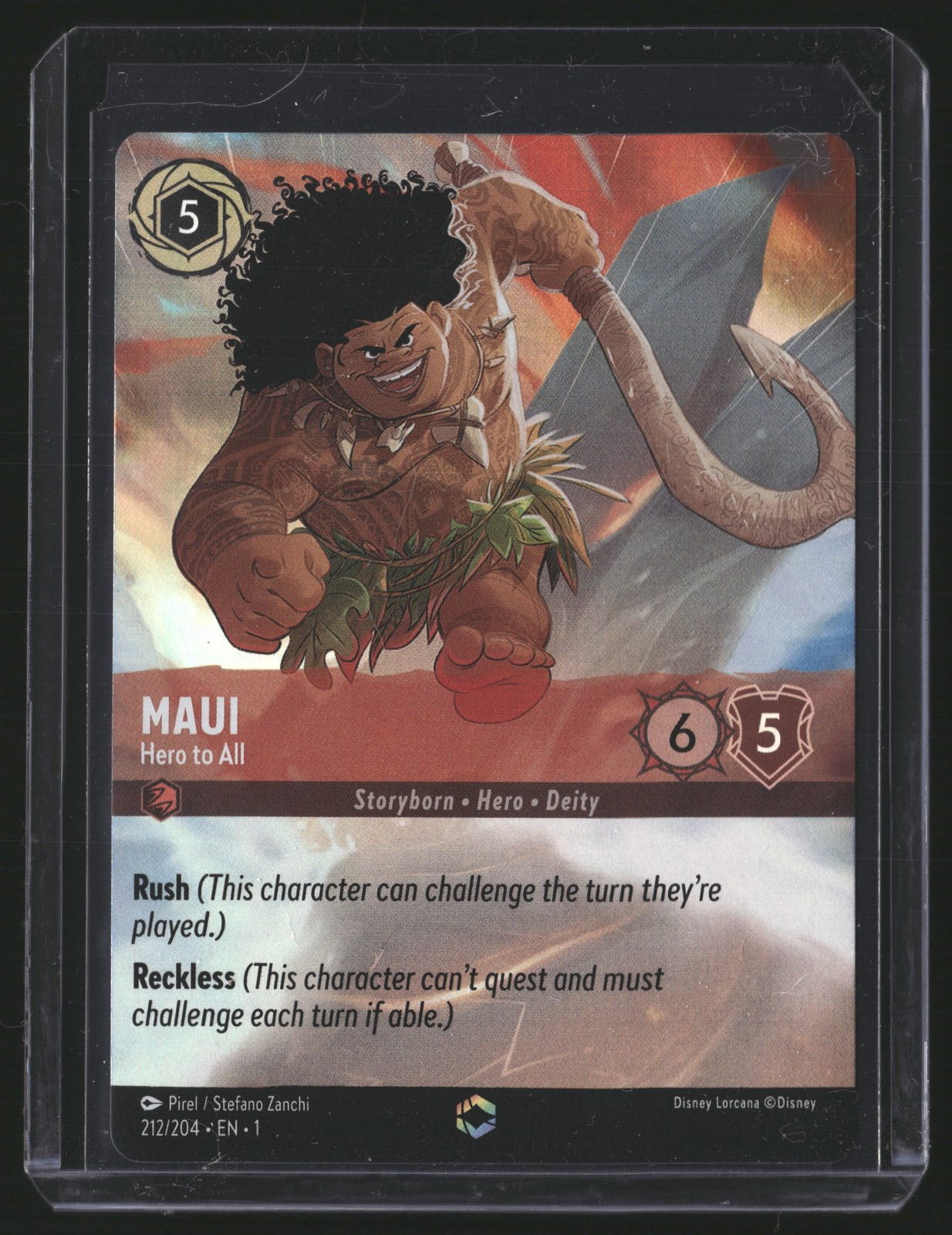 Disney Lorcana The First Chapter Maui Hero to All #212/204 HOLO