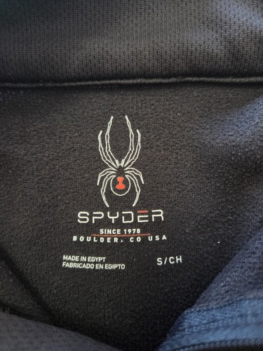 Spyder Black Half Zipper Sweatshirt Long Sleeve Boy Size S - Picture 3 of 3
