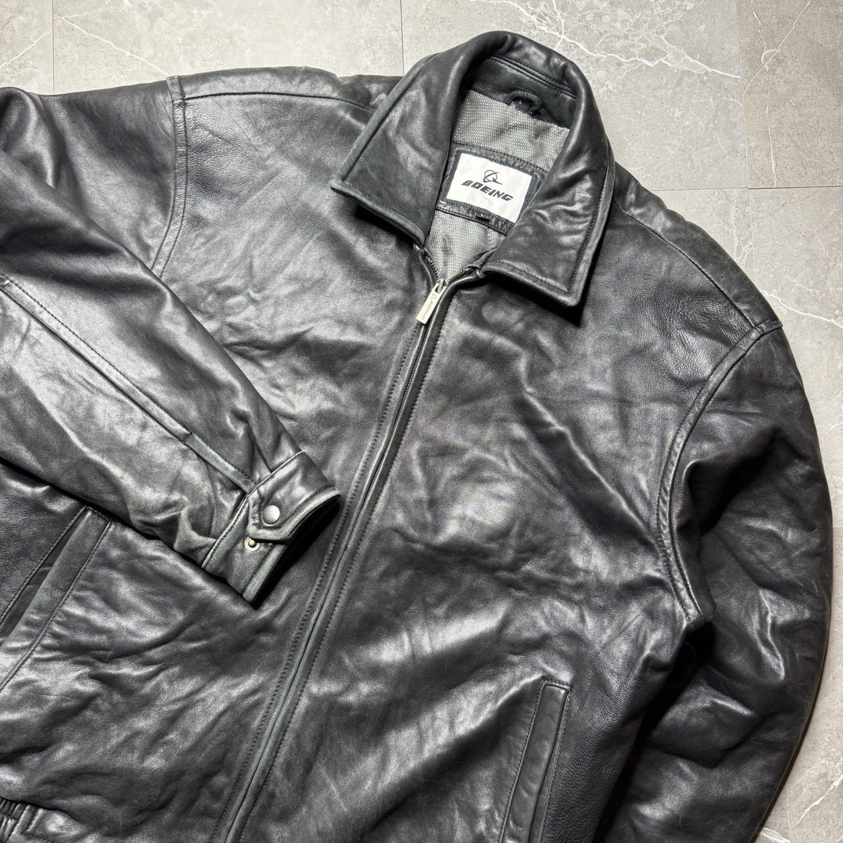 Vintage Boeing Leather Jacket Men
