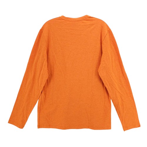 ICEBREAKER Men's Merino Wool Cotton Blend LS T-Shirt Orange Graphic MEDIUM - Picture 3 of 8