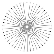 TOAOB 200pcs Stainless Steel Head Pins Long 60mm Silver Ball 60mm,
