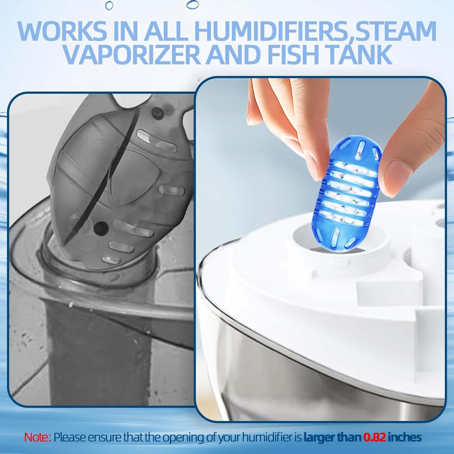 15 Pack Universal Humidifier Cleaner Demineralization Cartridge for Humidifier