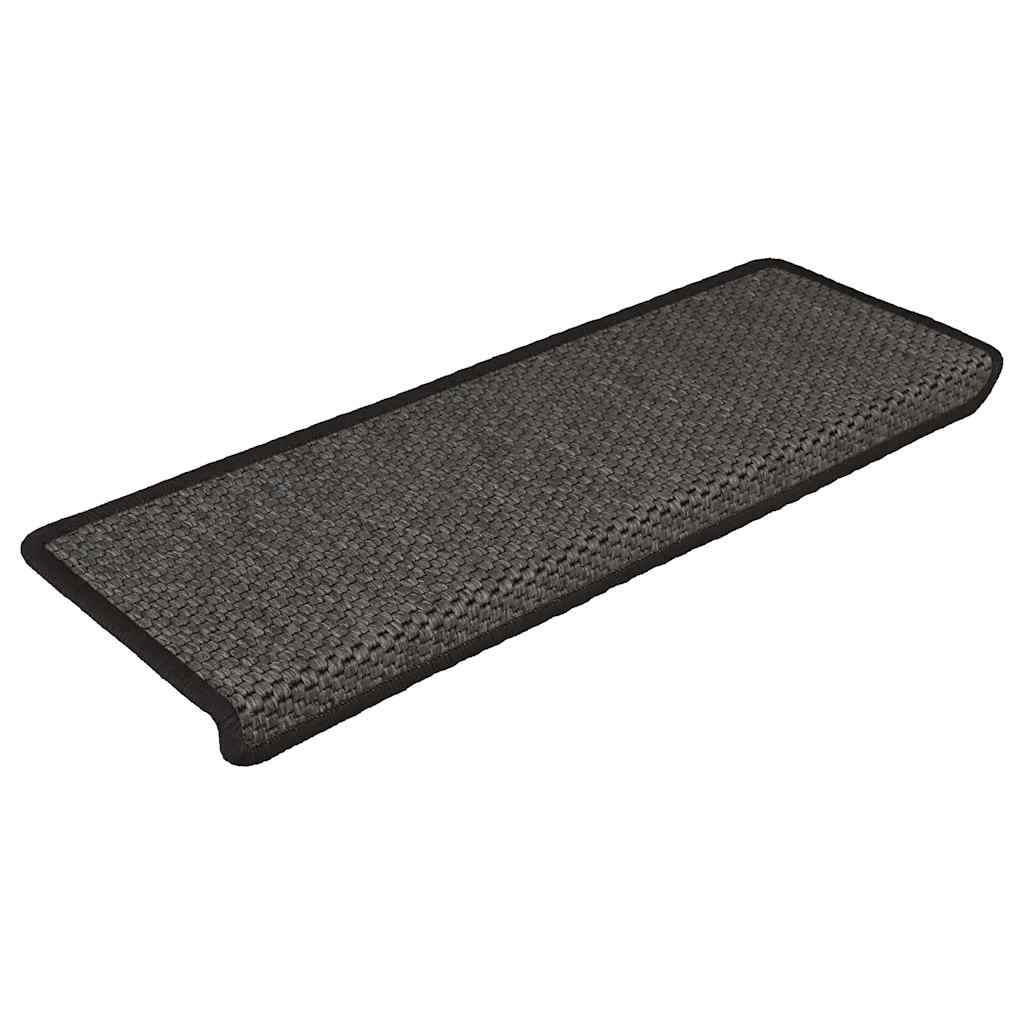 Coprigradini Autoadesivi 65x21x4 Antracite Aspetto Sisal Set 15