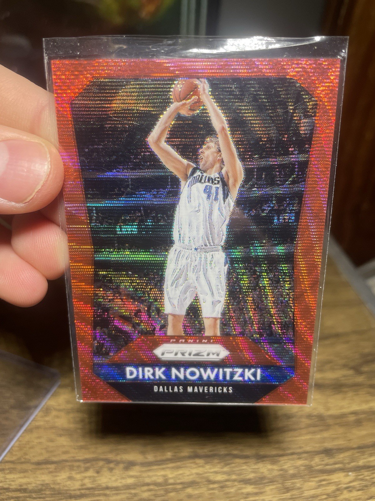 Panini 2015-16 Prizm Ruby Wave /350 #50 Dirk Nowitzki Dallas Mavericks