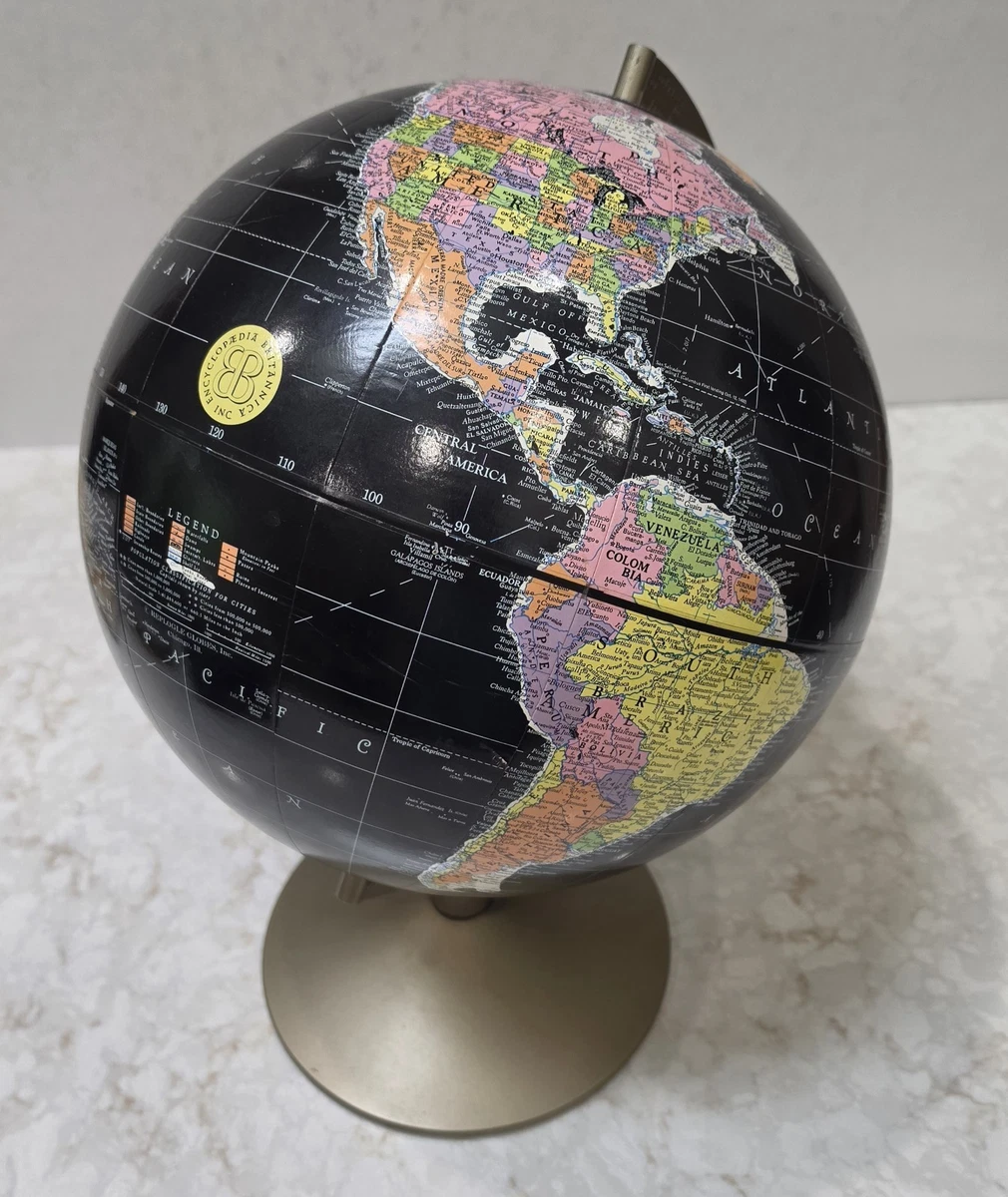Black Vintage Original Antique World Globes & Celestial Globes for