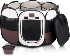 Portable Foldable Playpen Exercise Kennel Dogs Cats Indoor/Outdoor Removable Mes