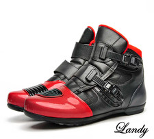 Men's Color Matching Racing Ankle Boots Riding Sports Casual Shoes Motorcycle