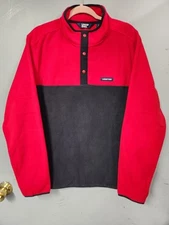 Lands End Mens Fleece Quarter Snap, Size Medium, Large, NEW, FREE SHIPPING
