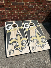 YOUTHEFAN NFL NEW ORLEANS SAINTS 2' X 4' CORNHOLE GAME NO BAGS - WOOD
