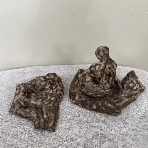 Nude figures Abstract clay sculptures art “Agony” and “Sadness” - 2 Pieces - Picture 4 of 12