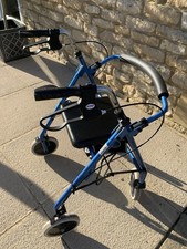 Roma 2463 Lightweight Folding 4-wheel Rollator with Seat and Basket