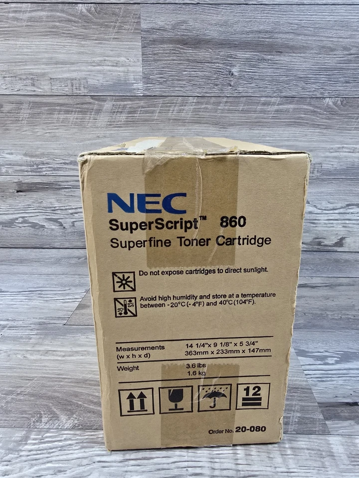Cartucho de tóner NEC SuperScript 860 Superfine negro 20-080 nuevo sellado Foto 3 de 4