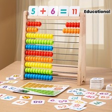  Wooden Math Toy Wooden Mathematical Practice Toy  Wooden Math Calculation Rac