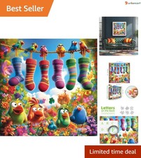 Colorful 500-Piece Birds Floral Puzzle - Fun Adult Jigsaw for Wall Art St...