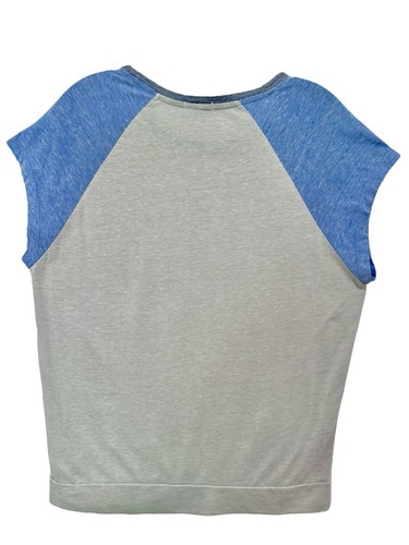 Gap Womens M Heather Blue & Gray Raglan Short Sleeve Soft Sporty Athleisure Top - Picture 7 of 12