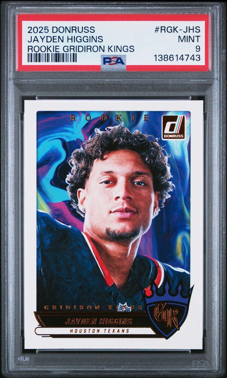 Jayden Higgins Panini Donruss Rookie Gridiron Kings #RGKJHS Base