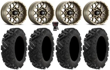 ITP Hurricane 15" Wheels Bronze 30" Attack 2.0 Tires Yamaha Wolverine RMAX