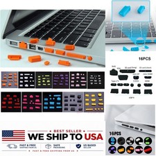 16Pcs Universal Silicone USB Port Dust Plugs Laptop PC Protector