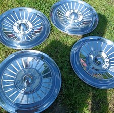 1957 1958 1959 Ford Hubcaps Fairlane Galaxie 300 Hubcaps Dog Dish White