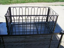 BORDEN DAIRY METAL MILK CRATE double size phx 1960 22 x 11.5 x 10" tall vintage