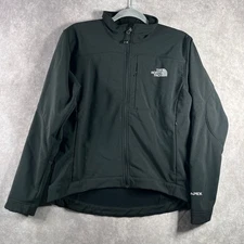 The North Face Apex Jacket Mens Size Medium Black Full Zip Fleece Lined Hiking 