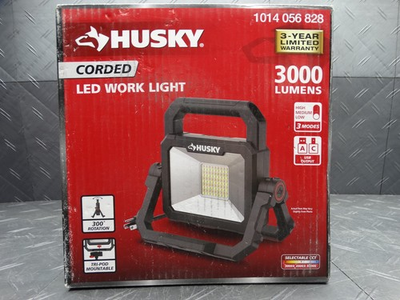 #ad Husky 3000 Lumen LED Portable Corded Work Light $20.99