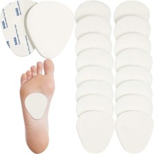 20pcs Metatarsal Felt Pads Foot Cushions for Pain Relief, 1/4" Thick