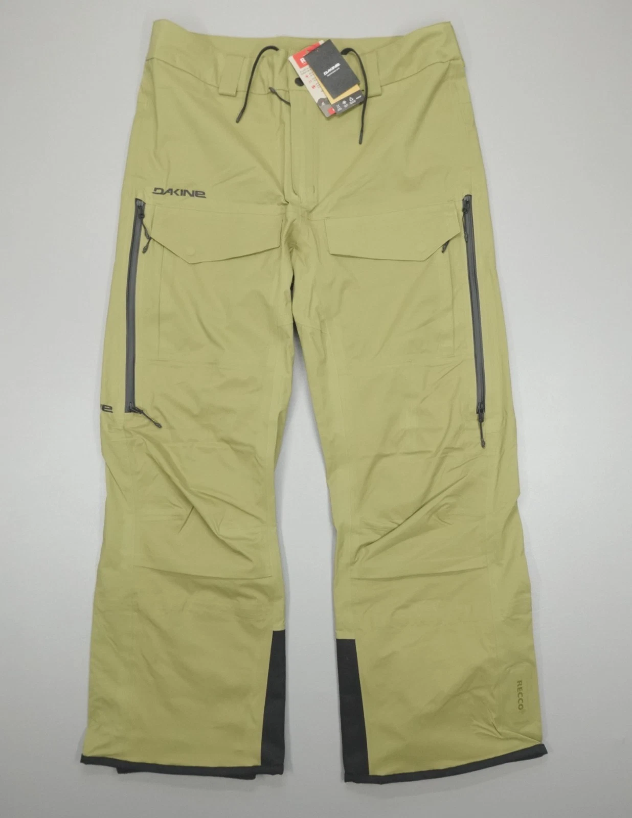 DAKINE Sender Stretch 3L Pant Men’s Size L Green Recco 20k Stretch Drawstrings