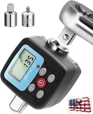 GOYOJO Digital Torque Wrench Meter 1/2" 1/4" 3/8" Adapters High Accuracy Set USA