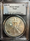 2008-W American Silver Eagle Dollar PCGS MS69