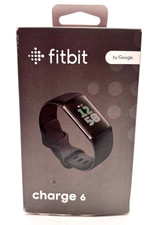 Fitbit Black Charge 6 Premium Fitness Health Tracker with Display Screen