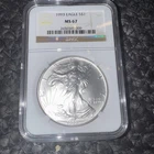 1993 MS69 NGC American Silver Eagle-Old Brown Label