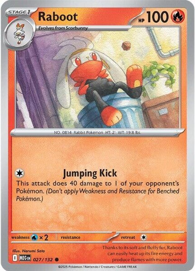 Pokemon Raboot (27/189) Mega Evolution NM