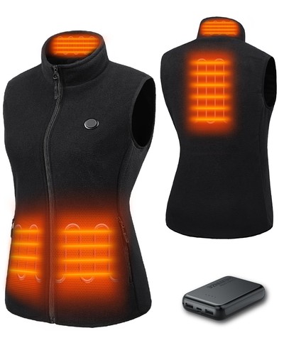 Womens Heated Vest Fleece Gilet with Battery Adjustable Temperature Size XL - Picture 5 of 11
