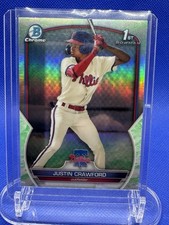 Topps Bowman Chrome 2023 Justin Crawford Lunar Refractor 1st Bowman Phillies 