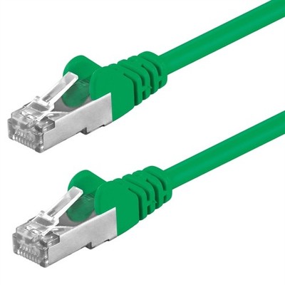 Netzwerk-Kabel Patchkabel S-FTP CAT5 e 1:1 grün  3m