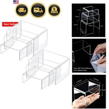 2 Sets Acrylic Display Risers, Product Stand, Jewelry Display Riser Shelf Sho...