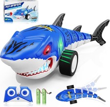 Remote Control Shark Toys, RC Shark Cars with Led Light, Rechargeable RC Robot T