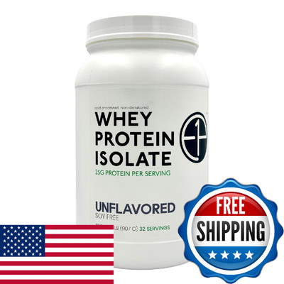 E1P Whey Protein Isolate 2lbs (32 Servings) Unflavored, Non-GMO, Cold-Processed,