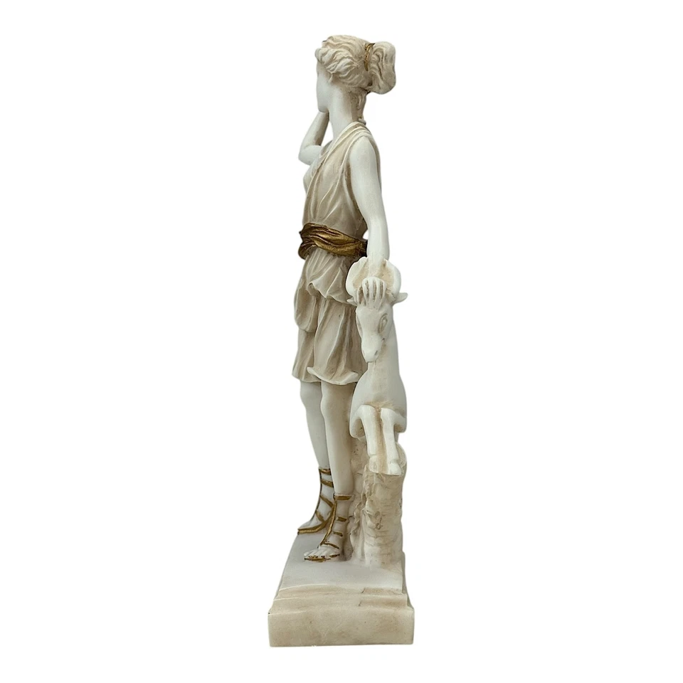 Diana de Versalles Diosa Griega Artemisa Pátina Gris Estatua Museo del Louvre - Imagen 3 de 4