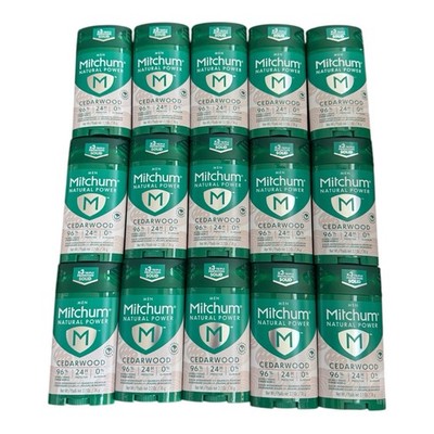 (15) Mitchum Cedarwood Bamboo Natural Power Deodorant Men 2.7 Oz New
