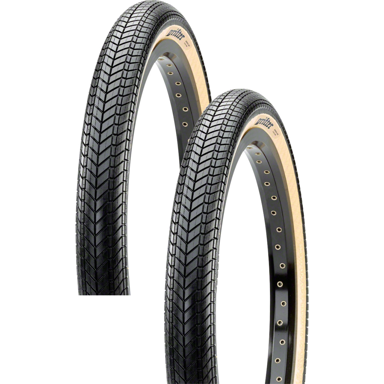 Pack of 2 Maxxis Grifter Tire 29 x 2.5 Clincher Wire Black/T