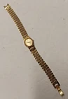 Vintage Seiko Watch Womens 17mm V401-5109 Stainless Steel Gold Tone New Battery